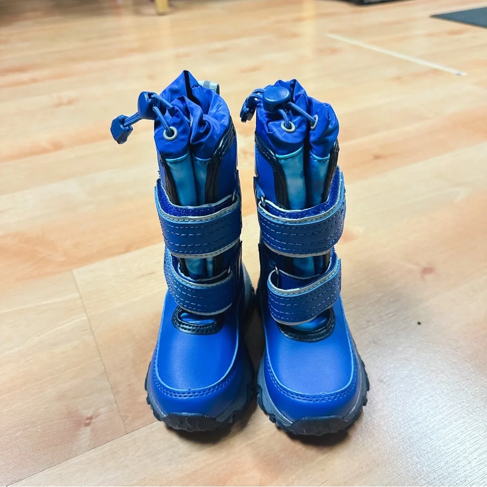 NWOT Lands End Blue Tie Dye Swirl Snow Flurry Insulated Winter Boots Size 7